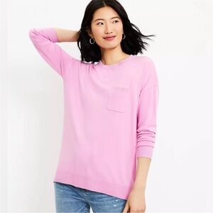 LOFT Pocket Tunic Crewneck Sweater